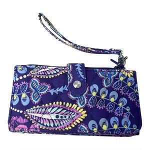 Vera Bradley Purple Patterned Wallet Wristlet